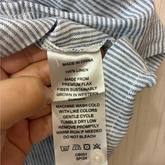 Quince Gray Striped Tank Top - Picture 6 of 6